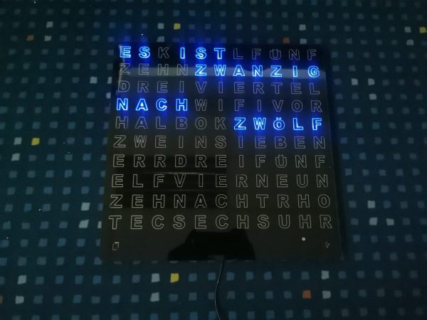 RHOTEC Wordclock 400x400 – Bild 2